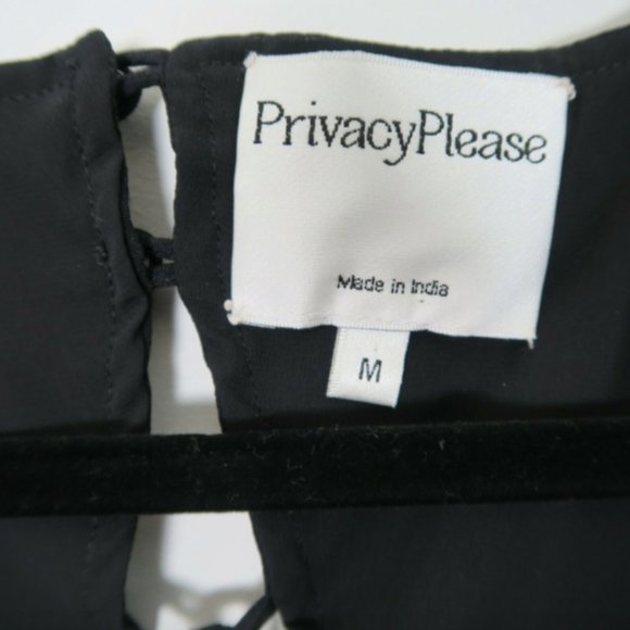 NWT Privacy Please Virginia Black Lace Up Dress M - Picture 3 of 10